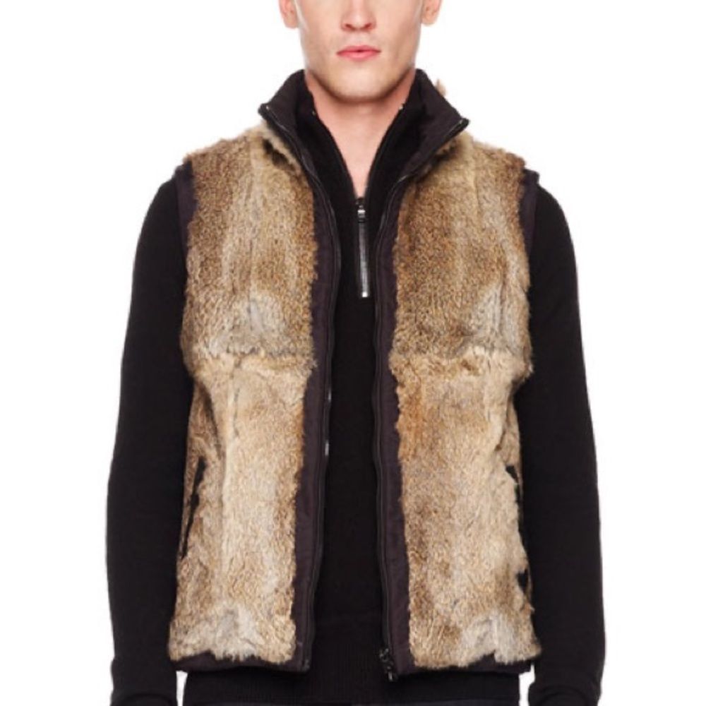 Michael KORS Reversible Rabbit Fur/Nylon Vest